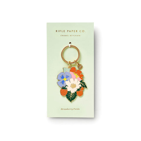 Strawberry Fields Enamel Keychain