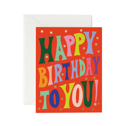 Groovy Birthday Greeting Card