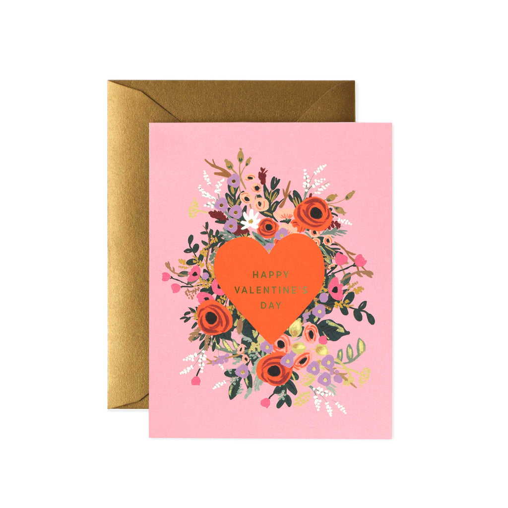 Rifle Paper Co. Blooming Heart Valentine Greeting Card – Milligram