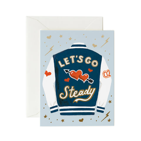 Let's Go Steady Greeting Card