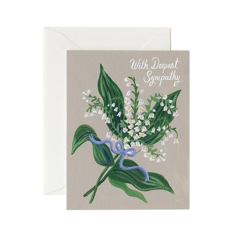 Lily of the Valley Sympathy Greeting Card