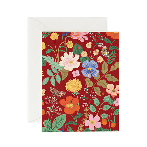 Strawberry Fields Red Greeting Card