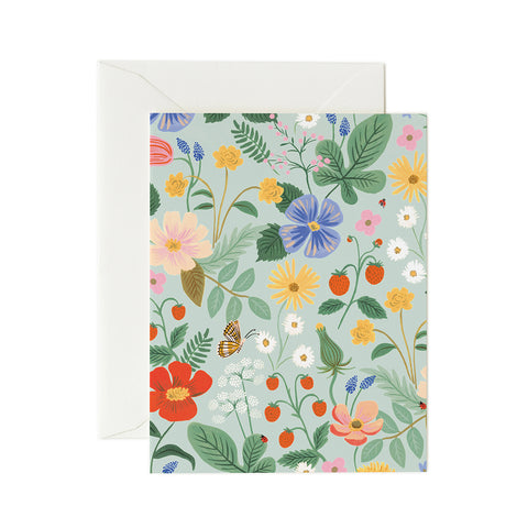 Strawberry Fields Mint Greeting Card