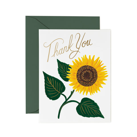 Sunflower Thank You Greeting Card