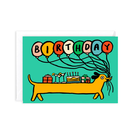 Birthday Sausage Dog Greeting Card